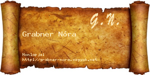 Grabner Nóra névjegykártya